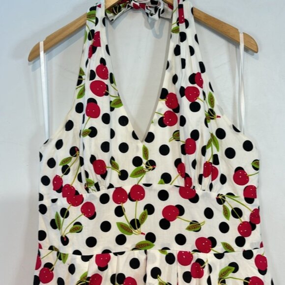 Tatyana cherry polka dot 50’s style retro halter dress size 2X - Picture 9 of 10